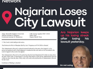 Another Alex Balekian Meltdown; Najarian Loses Lawfare Suit Against His Own City